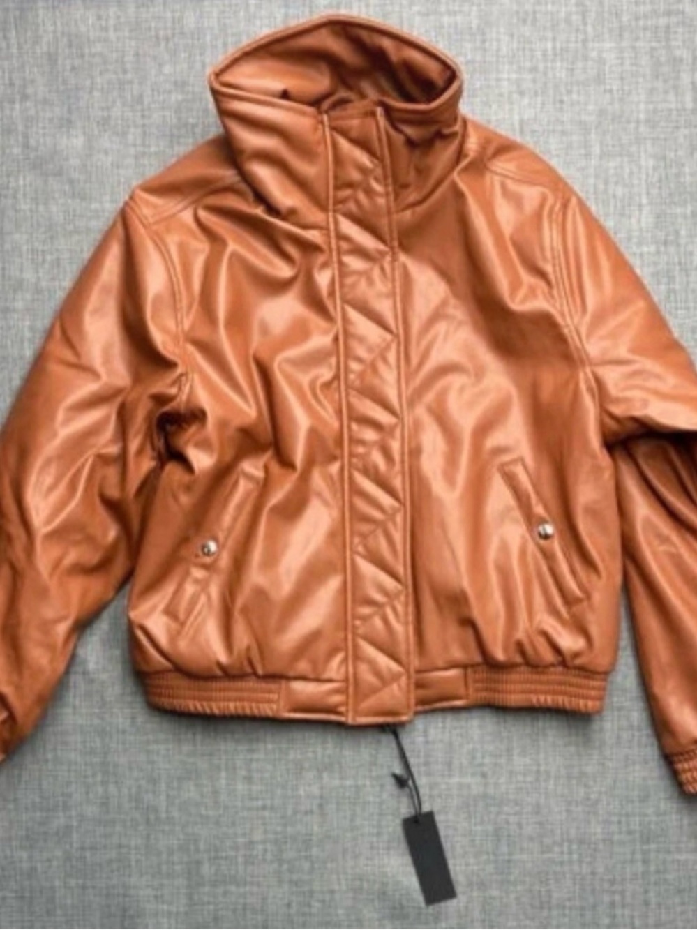 Blank NYC Women’s Faux Leather Bomber Jacket